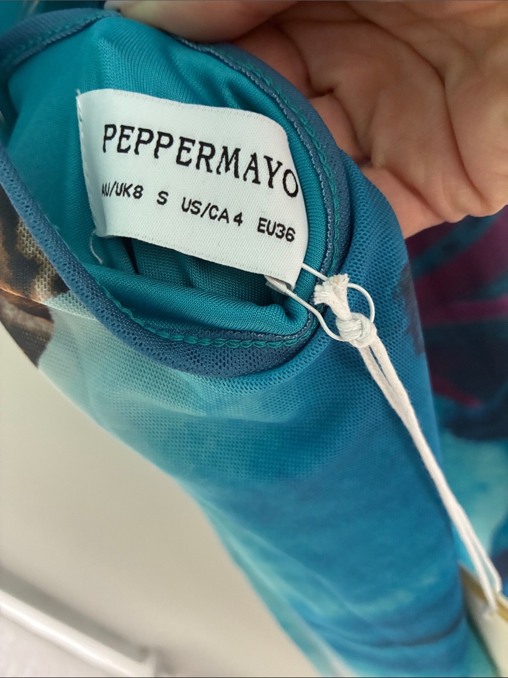 Peppermayo Blue Floral Maxi Dress with Leopard Print - Picture 5 of 5
